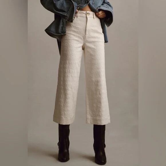 NWT-Anthropologie The Skipper High-Rise Crop Wide-Leg Jeans Pilcro Sz:26 - Picture 4 of 10